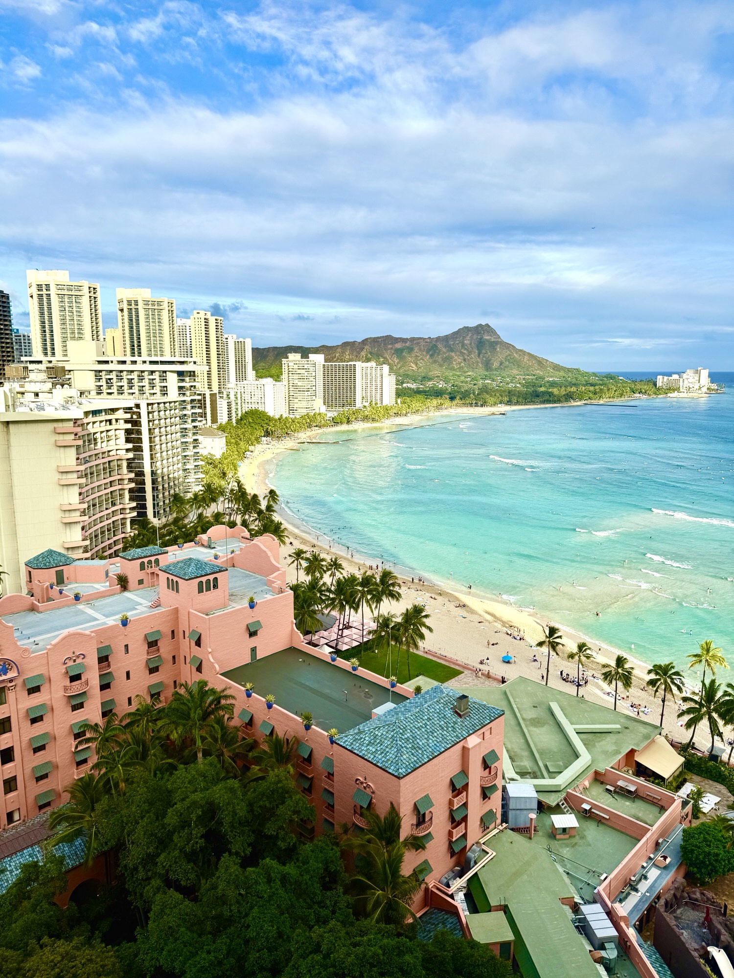 Blick über Waikiki Beach